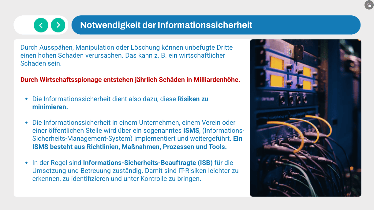 Notwendigkeit der Informationssicherheit